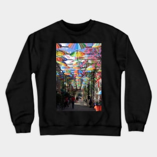 Umbrella Street, Puerto Plata, Dominican Republic Crewneck Sweatshirt